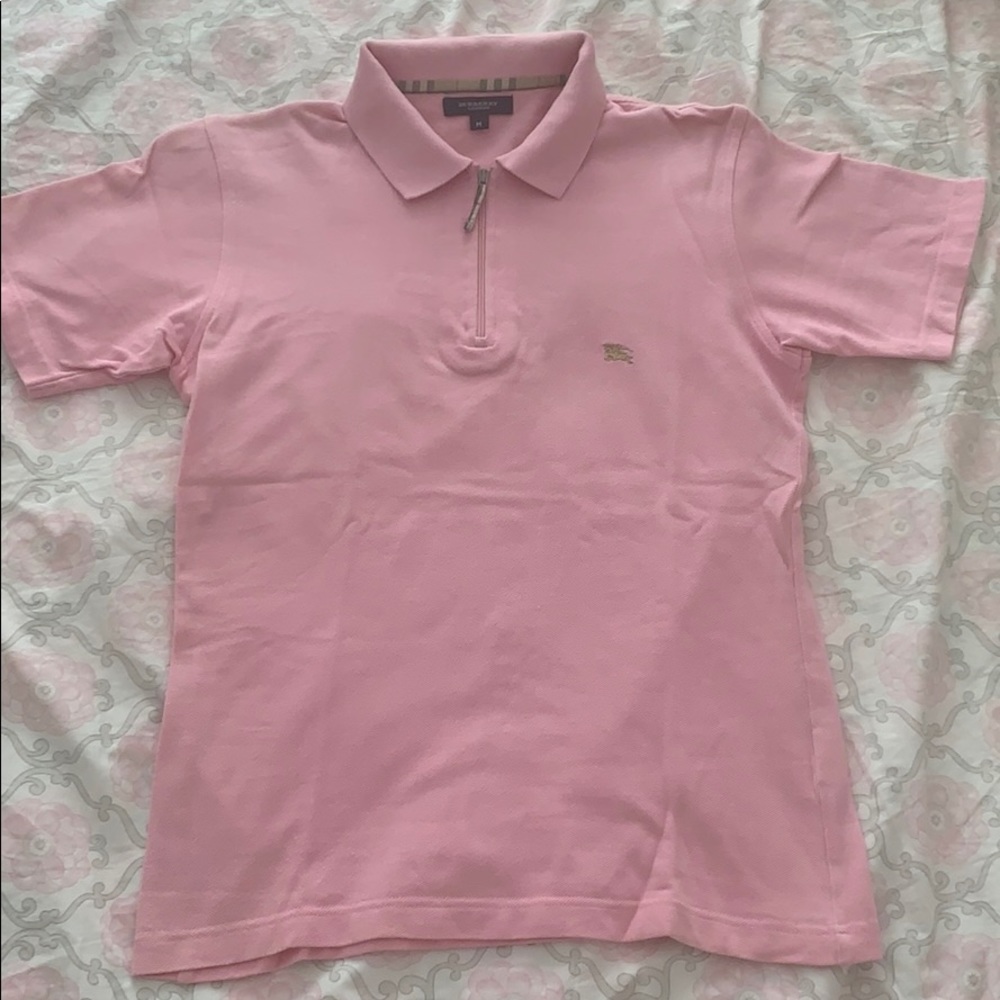 Vintage Classic Pink Burberry Polo Shirt